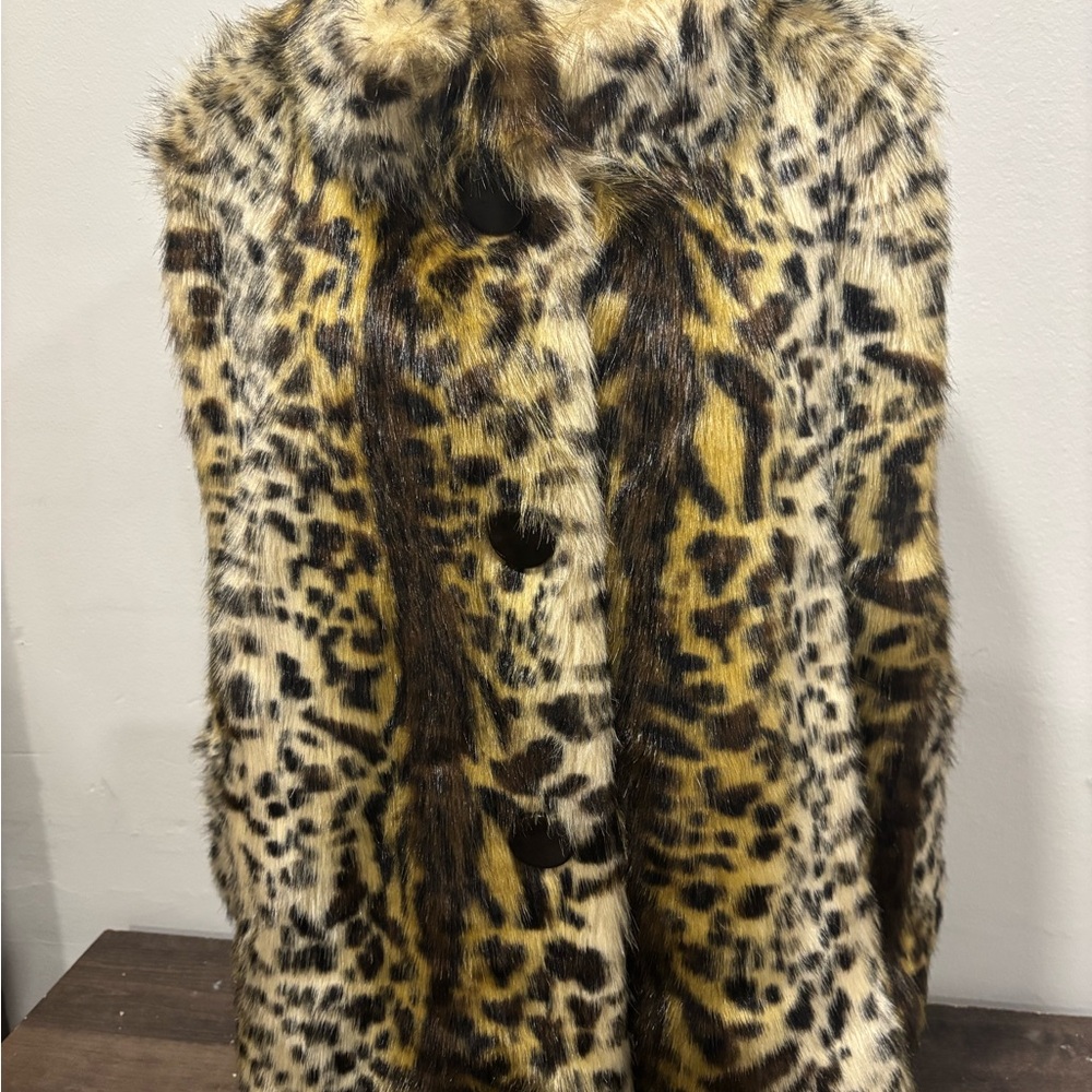 Black and Brown Teddy Jacket Faux Fur